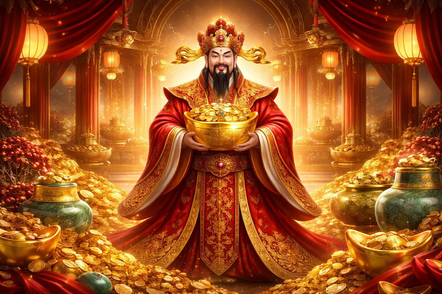Sảnh Nổ Hũ Daga68 với các biểu tượng may mắn và jackpot lớn, daga68 hiện đang mở